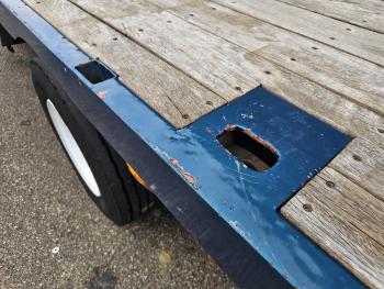 SEMI TRAILER / EXTENDABLE / 2 X STEERING AXLE / WHEEL WELL / RAD MULDE